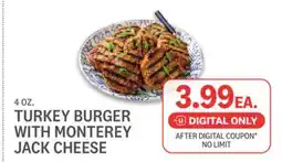 Kings Food Markets TURKEY BURGER WITH MONTEREY JACK CHEESE offer