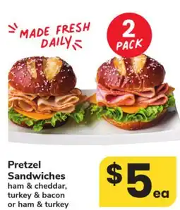 ACME Pretzel Sandwiches offer