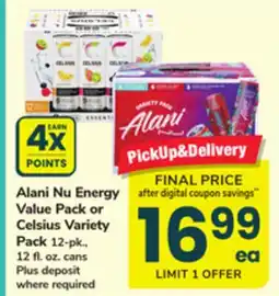 ACME Alani Nu Energy Value Pack or Celsius Variety Pack offer
