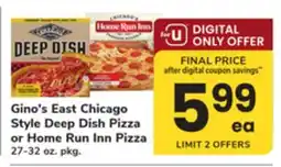 ACME Gino's East Chicago Style Deep Dish Pizza or Home Run Inn Pizza offer