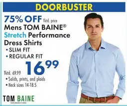 Boscov's Mens TOM BAINE Stretch Performance Dress Shirts offer