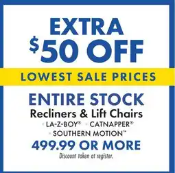 Boscov's Recliners & Lift Chairs offer