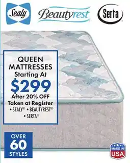 Boscov's Sealy Queen Mattress offer