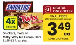 ACME Snickers, Twix or Milky Way Ice Cream Bars offer