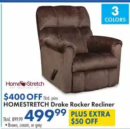 Boscov's HOMESTRETCH Drake Rocker Recliner offer