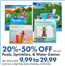 Boscov's Pools, Sprinklers, & Water Games offer