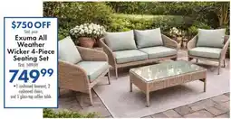 Boscov's Exuma All Weather Wicker 4-Piece Seating Set offer