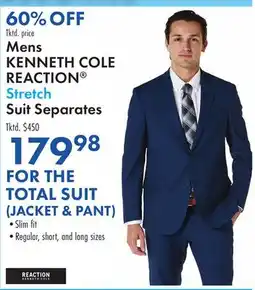 Boscov's Mens KENNETH COLE REACTION Stretch Suit Separates offer