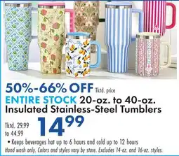 Boscov's ENTIRE STOCK 20-oz. to 40-oz. Insulated Stainless-Steel Tumblers offer