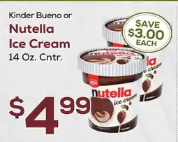 DeCicco & Sons Kinder Bueno or Nutella Ice Cream offer