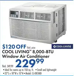 Boscov's COOL LIVING 8,000-BTU Window Air Conditioner offer