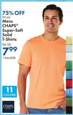 Boscov's Mens CHAPS Super-Soft Solid T-Shirts offer