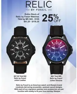 Boscov's Entire Stock of Relic by Fossil Watches offer