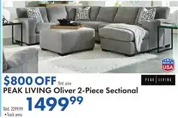 Boscov's PEAK LIVING Oliver 2-Piece Sectional offer