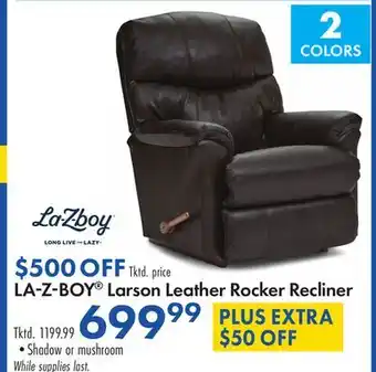 Boscov's LA-Z-BOY Larson Leather Rocker Recliner offer