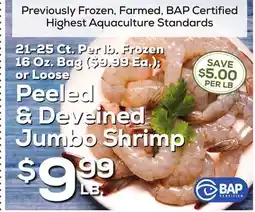 DeCicco & Sons Peeled & Deveined Jumbo Shrimp offer