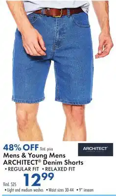 Boscov's Mens & Young Mens ARCHITECT Denim Shorts offer