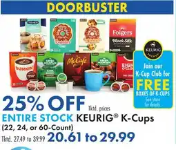 Boscov's ENTIRE STOCK KEURIG K-Cups offer