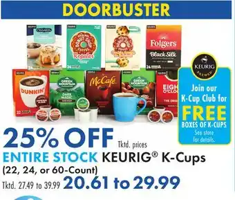 Boscov's ENTIRE STOCK KEURIG K-Cups offer