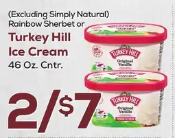 DeCicco & Sons Rainbow Sherbet or Turkey Hill Ice Cream offer