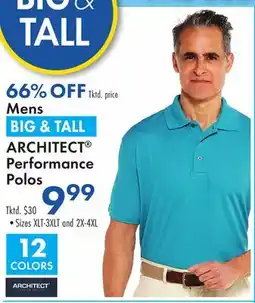 Boscov's Mens BIG & TALL ARCHITECT Performance Polos offer