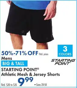 Boscov's Men's BIG & TALL STARTING POINT Athletic Mesh & Jersey Shorts offer