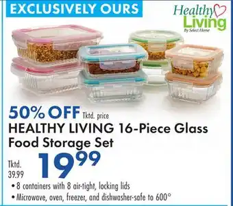 Boscov's HEALTHY LIVING 16-Piece Glass Food Storage Set offer