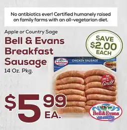 DeCicco & Sons Apple or Country Sage Bell & Evans Breakfast Sausage offer