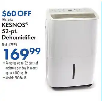 Boscov's KESNOS 52-pt. Dehumidifier offer