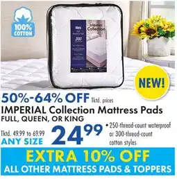 Boscov's IMPERIAL Collection Mattress Pads offer