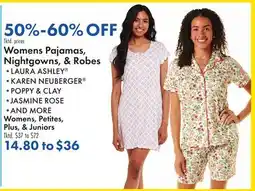 Boscov's Womens Pajamas, Nightgowns, & Robes offer