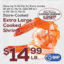 DeCicco & Sons Store-Cooked Extra Large Cooked Shrimp offer
