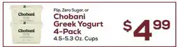 DeCicco & Sons Chobani Greek Yogurt offer