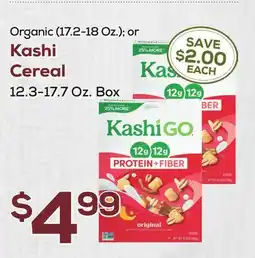 DeCicco & Sons Organic or Kashi Cereal offer