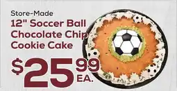 DeCicco & Sons Store-Made 12 Soccer Ball Chocolate Chip Cookie Cake offer