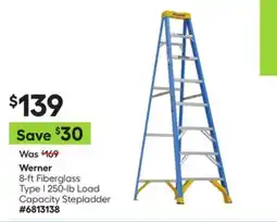 Lowe's 8-ft Fiberglass Type I 250-lb Load Capacity Stepladder offer