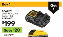 Lowe's 20V* XR 4.0-Ah Battery Kit offer