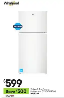 Lowe's 19.3-cu ft Top Freezer Refrigerator offer