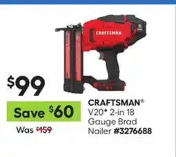 Lowe's V20* 2-in 18 Gauge Brad Nailer offer