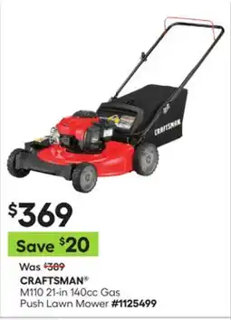 Lowe's M110 21-in 140Cc Gas Push Lawn Mower offer