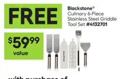 Lowe's Culinary 6-Piece Stainless Steel Griddle Tool Set offer