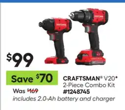 Lowe's V20⁺ 2-Piece Combo Kit offer