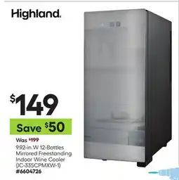 Lowe's 9.92-in W 12-Bottles Mirrored Freestanding Indoor Wine Cooler offer