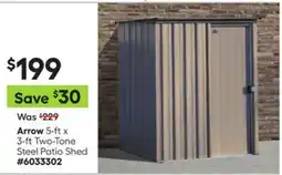 Lowe's 5-ft x 3-ft Two-Tone Steel Patio Shed offer
