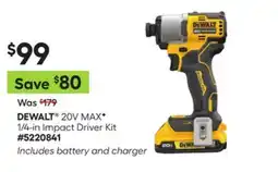 Lowe's 20V MAX* 1/4-in Impact Driver Kit offer
