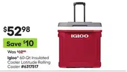 Lowe's 60-Qt Insulated Cooler Latitude Rolling Cooler offer