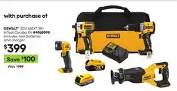 Lowe's 20V MAX* XP 4-Tool Combo Kit offer