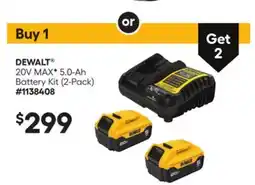 Lowe's 20V MAX* 5.0-Ah Battery Kit (2-Pack) offer
