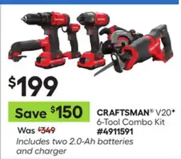 Lowe's V20* 6-Tool Combo Kit offer