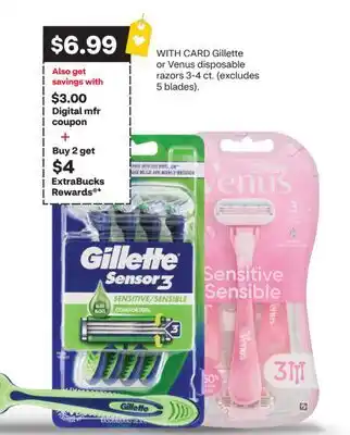 CVS Gillette or Venus disposable razors offer